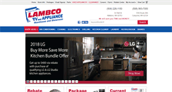 Desktop Screenshot of lambcotvandappliance.com